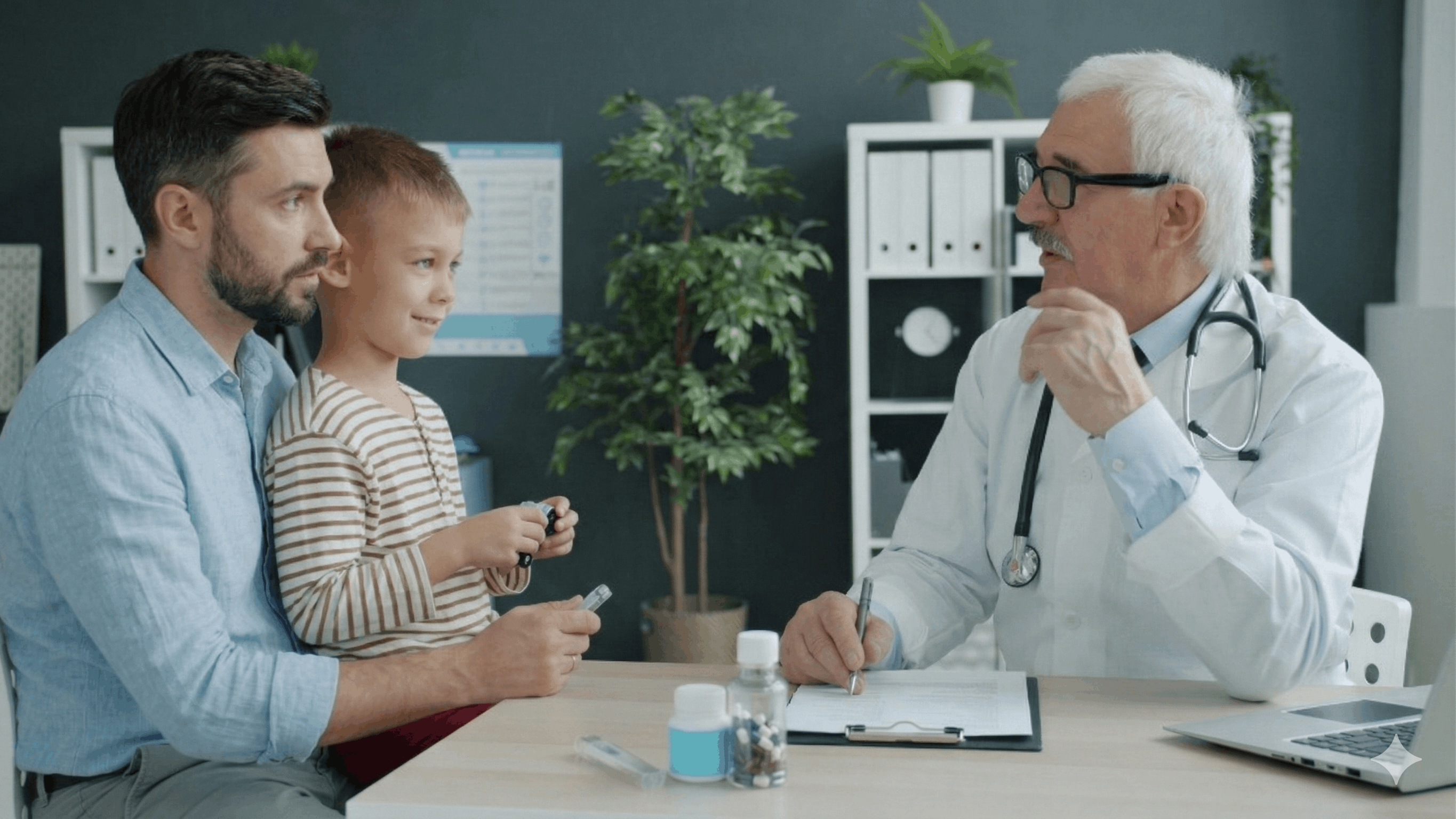 Care team member speaking with a patient's family